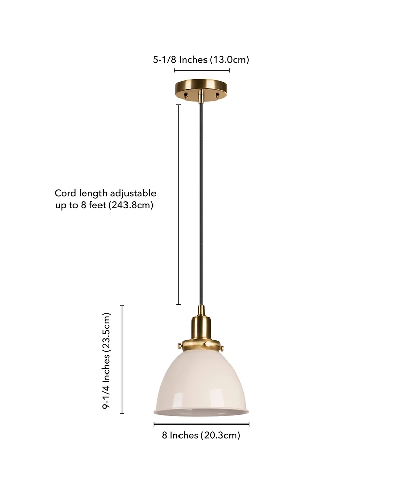 Hudson & Canal Madison 8" Wide Metal Pendant