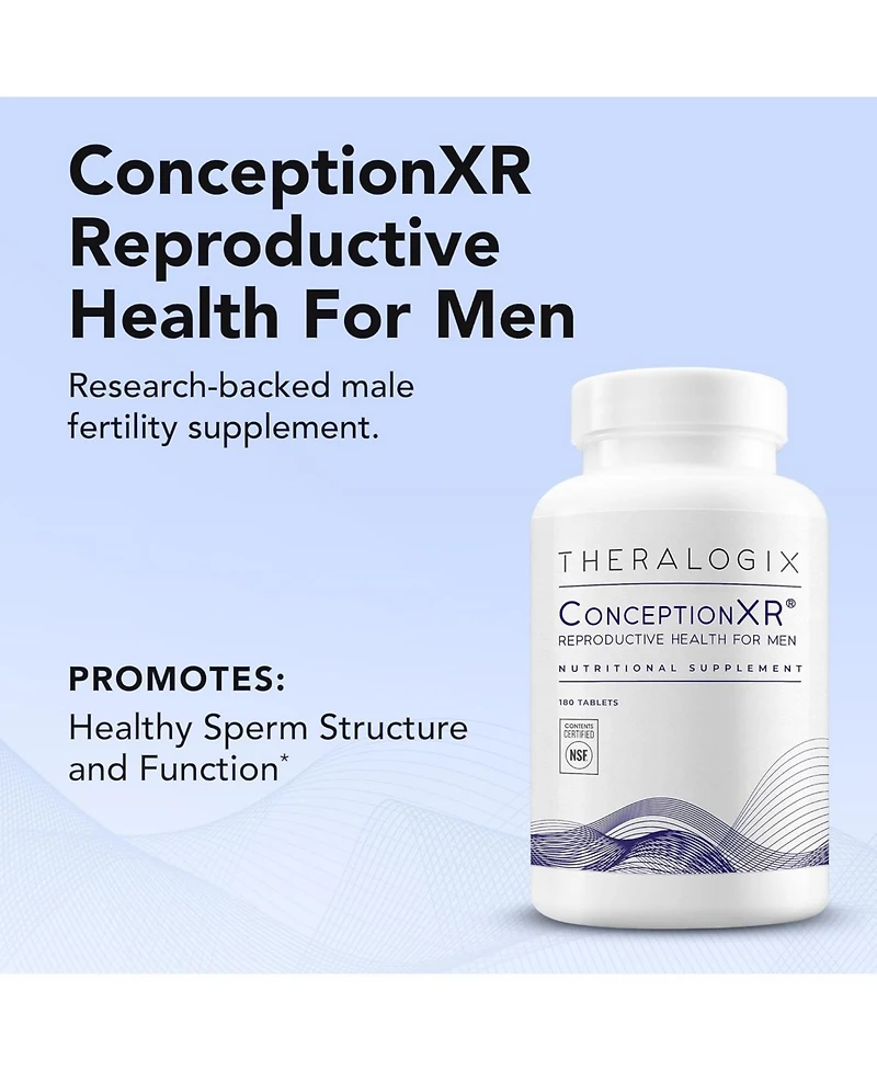 Theralogix ConceptionXR Reproductive Health Male Fertility Supplement (90 Day Supply)