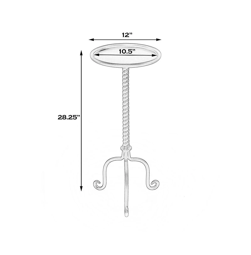 Butler Specialty Alma Metal Pedestal Side Table