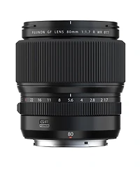 Fujinon Gf 80mm f/1.7 R Wr Lens, Black, Bundle with Tiffen 77mm Uv and Cpl Filters