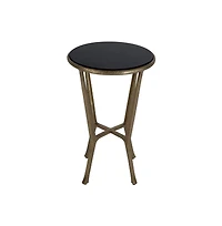 Butler Specialty Ivy 15.5 in. W Round Metal and Granite Side Table