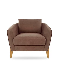 Streamdale Furniture Faux Leather Chesterfield Sofa with Nailhead Trim and 2 Pillows