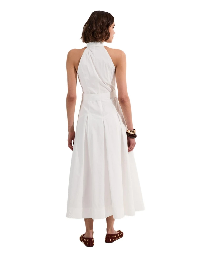 Karen Millen Women's Midi Shirt Dress With Dropped Waist