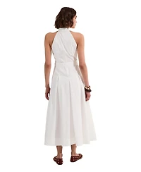 Karen Millen Women's Midi Shirt Dress With Dropped Waist