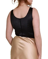 Taideux Women's Alyssa Fuller Bust Satin Corset Top