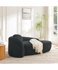 Streamdale Furniture Modern Oval Single Lazy Sofa Chair with Pillow