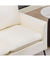 Streamdale Furniture Nordic Retro Cat Paw Leather Loveseat and Single Sofa Set