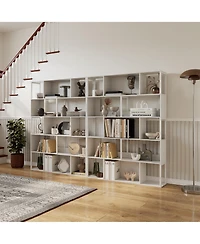 Gaomon Modern 5-Tier Geometric Standing Bookshelf, Bookcase for Living Room Storage