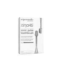 Supersmile Zina45 Sonic Pulse Toothbrush Chrome Replacement Heads 2 pack