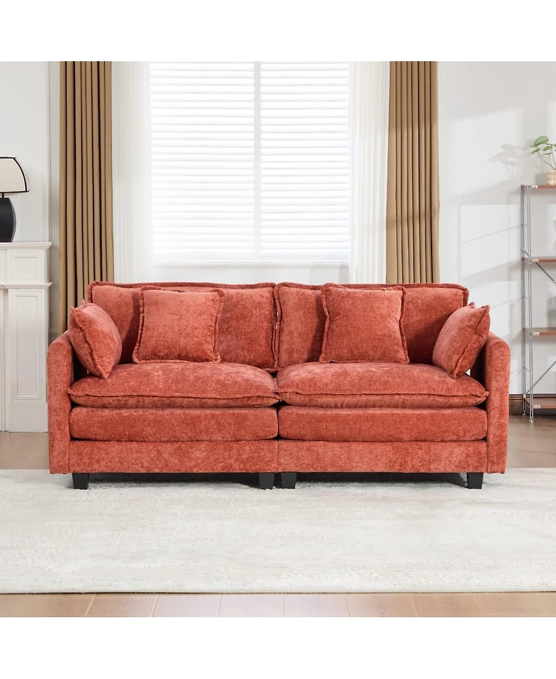 Streamdale Furniture Cloud Sofa Loveseat, Modern Sectional Couch, Breathable Chenille