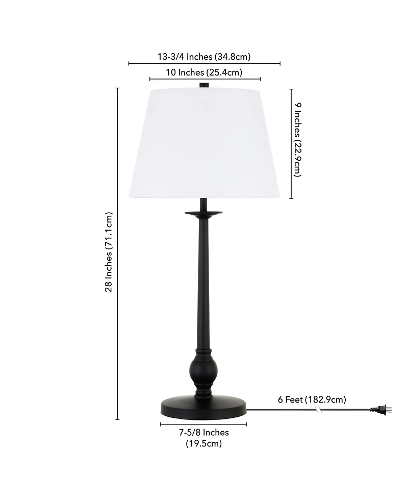 Hudson & Canal Wilmer 28" Metal Tall Table Lamp
