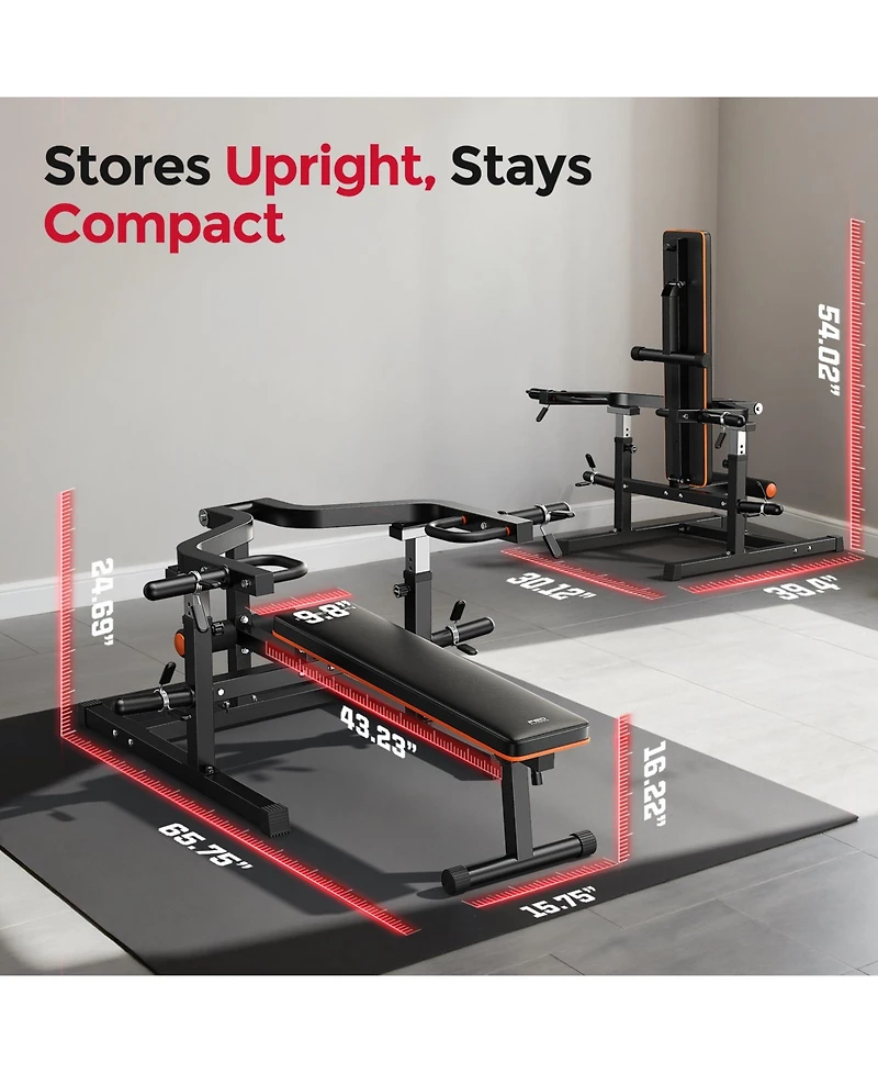 Fed Fitness 3-Grip U-Handle Chest Press Machine, 1250LBS Independent Converging Arms, 14-Position Adjustable Bench for Upper Body Workout