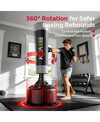Fed Fitness 70'' Freestanding Punching Bag with Gloves, Heavy Boxing Bag with Suction Cup Base for Adult and Teens Home Gym Training