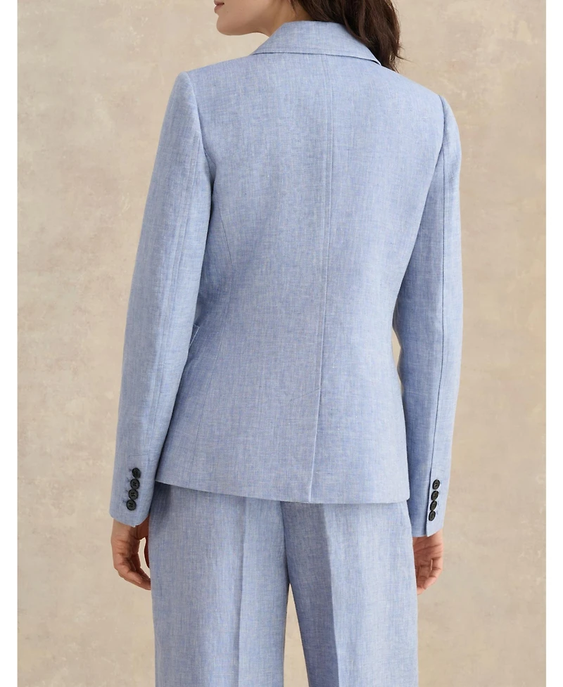 Hobbs London Women's Estella Double Breasted Linen Jacket