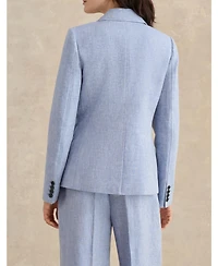 Hobbs London Women's Estella Double Breasted Linen Jacket