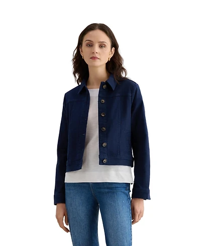 Hobbs London Women's Selborne Boxy Cropped Denim Jacket