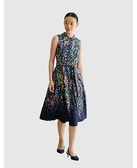 Hobbs London Women's Alberta Floral Midi Shirt Dress