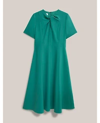 Hobbs London Women's Ariela Twist Detail Midi Dress