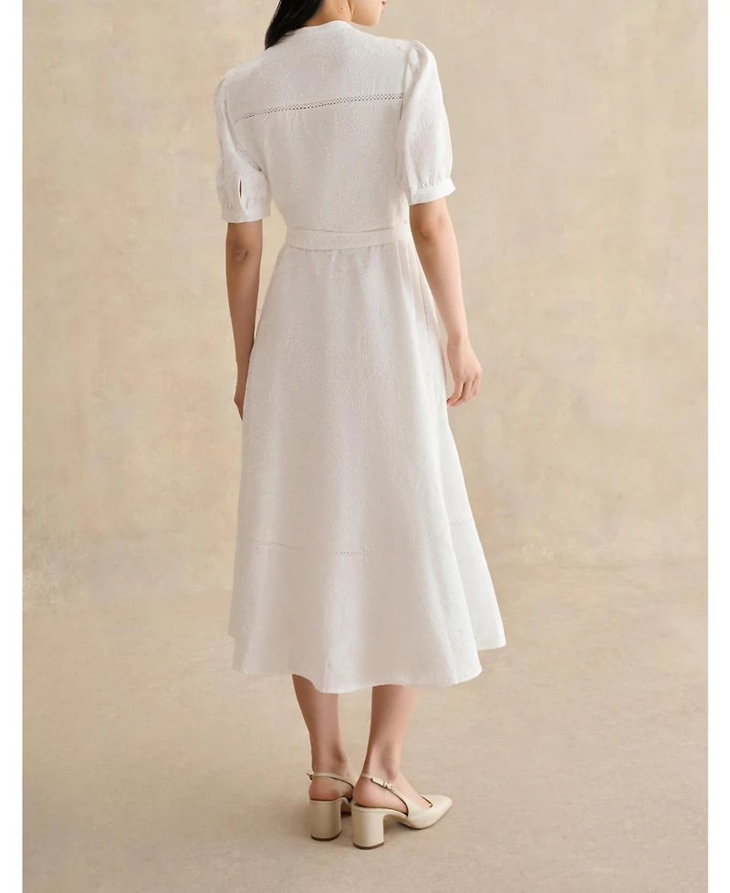 Hobbs London Women's Amani Short Sleeve Midi Dress