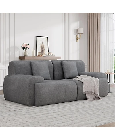 Gaomon Cloud Loveseat Sofa Couch with Corduroy Fabric for Living Room Bedroom, Small Space