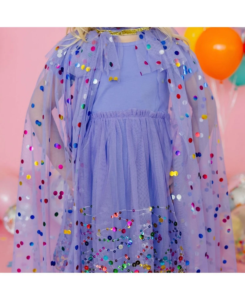 Sweet Wink Girls Lavender Confetti Cape