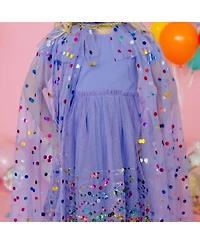 Sweet Wink Girls Lavender Confetti Cape