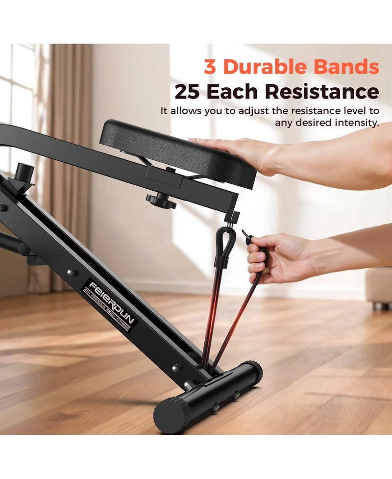 Fed Fitness Squat Assist Trainer, 330lbs Foldable with Adjustable 4 Resistance Bands