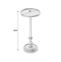 Butler Specialty Astoria 10 in. W Round Metal Pedestal Base End Table