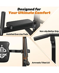 Fed Fitness 400LBS Power Tower, 10-in-1 Adjustable Pull Up Dip Station, Multi-Function Home Gym Strength Training Equipment