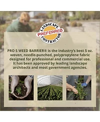 DeWitt Company Pro 5 5' x 250' Commercial Landscape Weed Barrier Ground Fabric