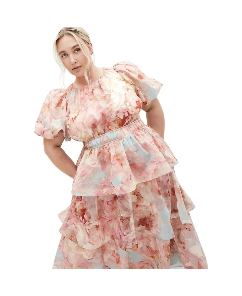 City Chic Women's Heavenly Floral Print Maxi Dress