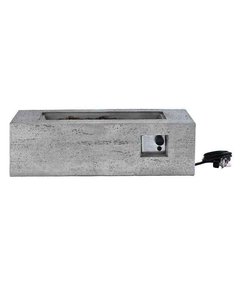 Streamdale Furniture 41.9inch 2-in-1 Rectangular Propane Fire Pit and Tank Cover Table Set