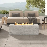 Streamdale Furniture 41.9 inch 2-in-1 Rectangular Propane Fire Pit and Tank Cover Table Set