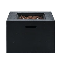 Streamdale Furniture 24 inch Square Propane Fire Pit Table Set with Tank Cover and Accessories