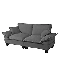 Streamdale Furniture Chenille Sailboat 2-Seater Modular Loveseat with Curved Armrests