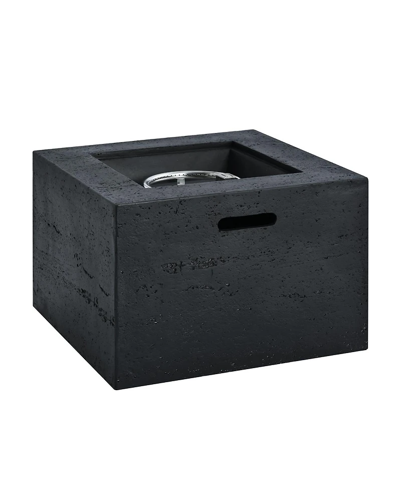Streamdale Furniture 24-Inch Square Propane Fire Pit Table with 40,000 Btu and Accessories
