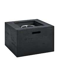 Streamdale Furniture 24-Inch Square Propane Fire Pit Table with 40,000 Btu and Accessories