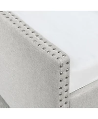 Streamdale Furniture Tufted Upholstered Queen Daybed with Drawers and Nailhead Trim