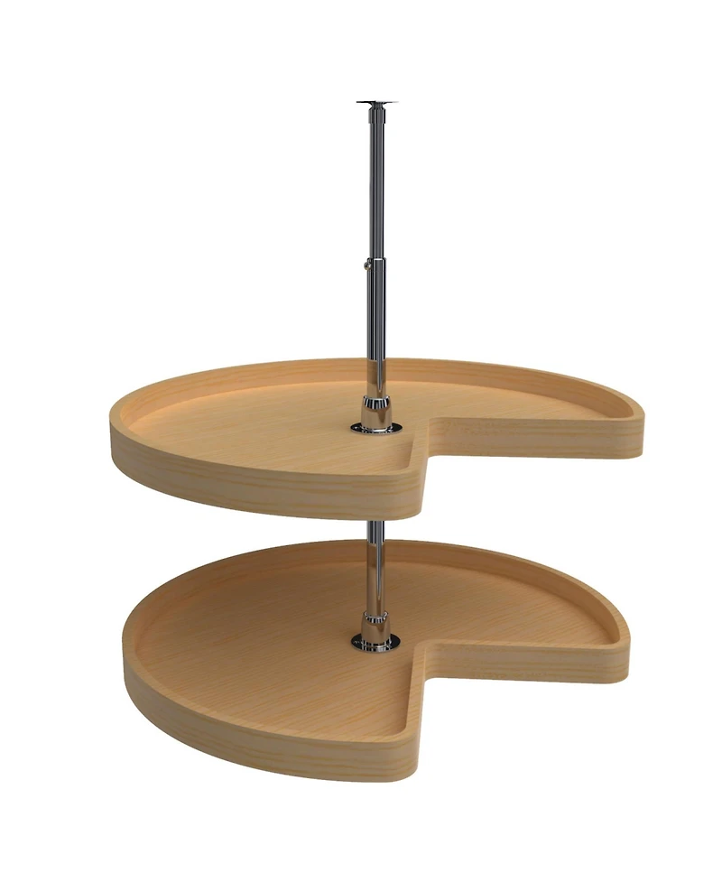 Rev-a-Shelf 28" Lazy Susan Kidney-Shaped 2-Shelf Kitchen Cabinet, 4WLS472-28-52