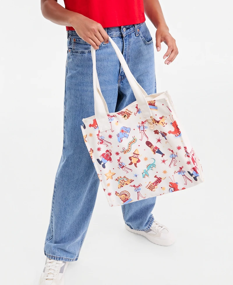 Macy's 100th Thanksgiving Day Parade 2026 Character-Print Canvas Tote Bag, Macy's Exclusive