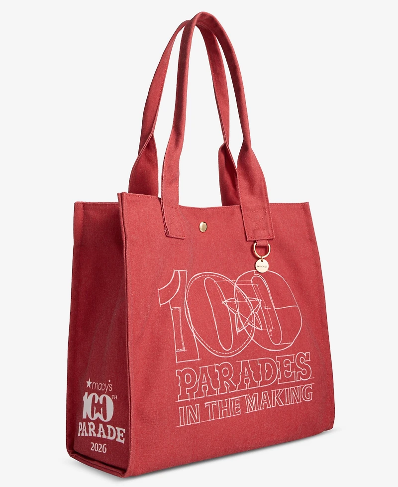 Macy's 100th Thanksgiving Day Parade 2026 Blueprint Canvas Tote Bag, Macy's Exclusive