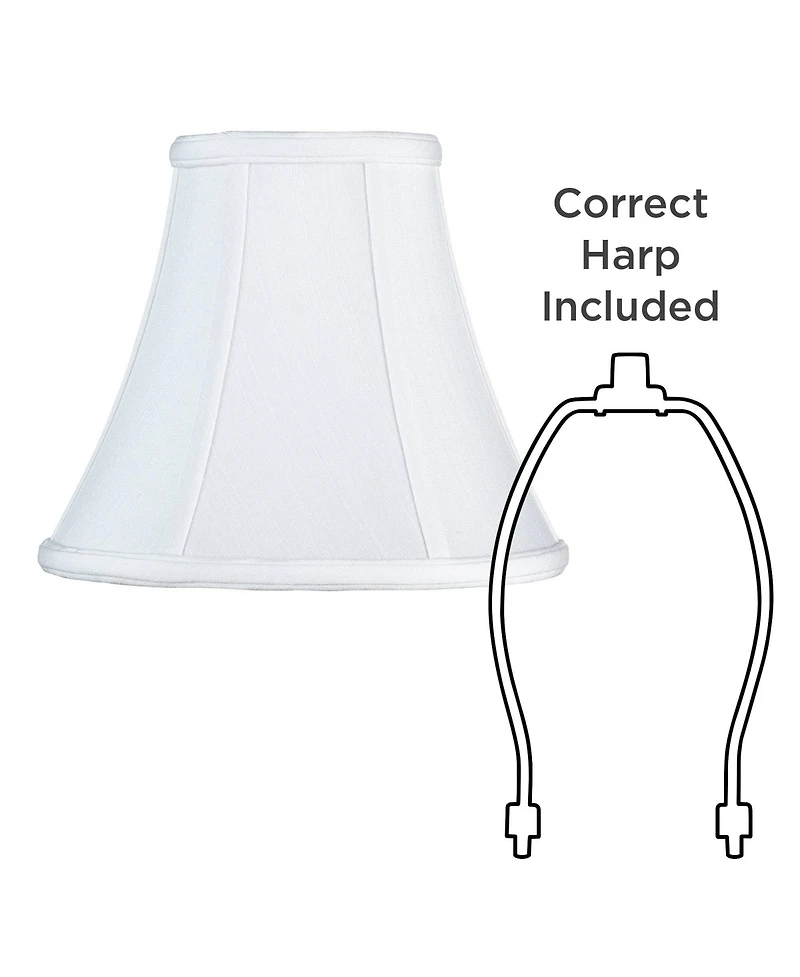 Springcrest Imperial Shade Set of 2 Round Bell Lamp Shades High Spider with Replacement Harp and Finial Fitting