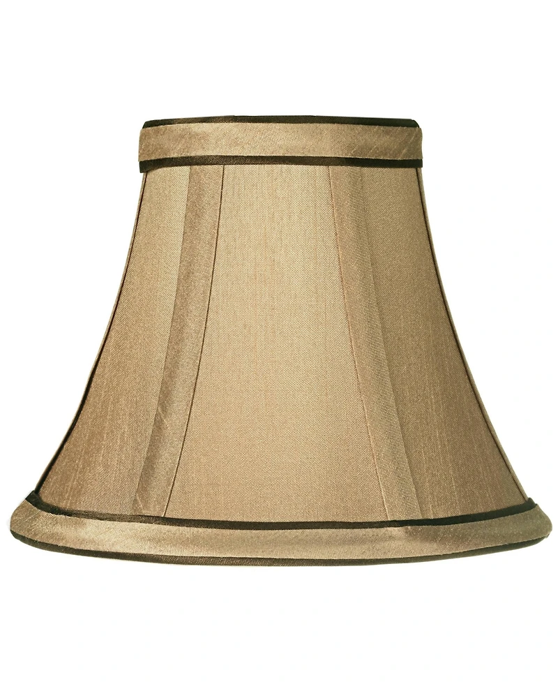 Springcrest Set of Round Hardback Bell Lamp Shades Celia Small 3" Top x 6" Bottom x 5" High Candelabra Clip-On Fitting