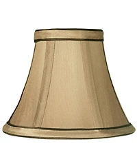 Springcrest Set of Round Hardback Bell Lamp Shades Celia Small 3" Top x 6" Bottom x 5" High Candelabra Clip-On Fitting