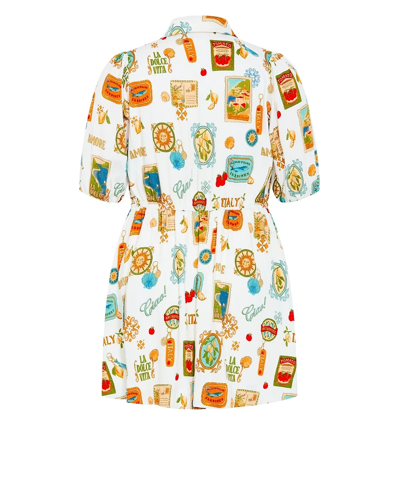 City Chic Women's Amore Print Mini Dress
