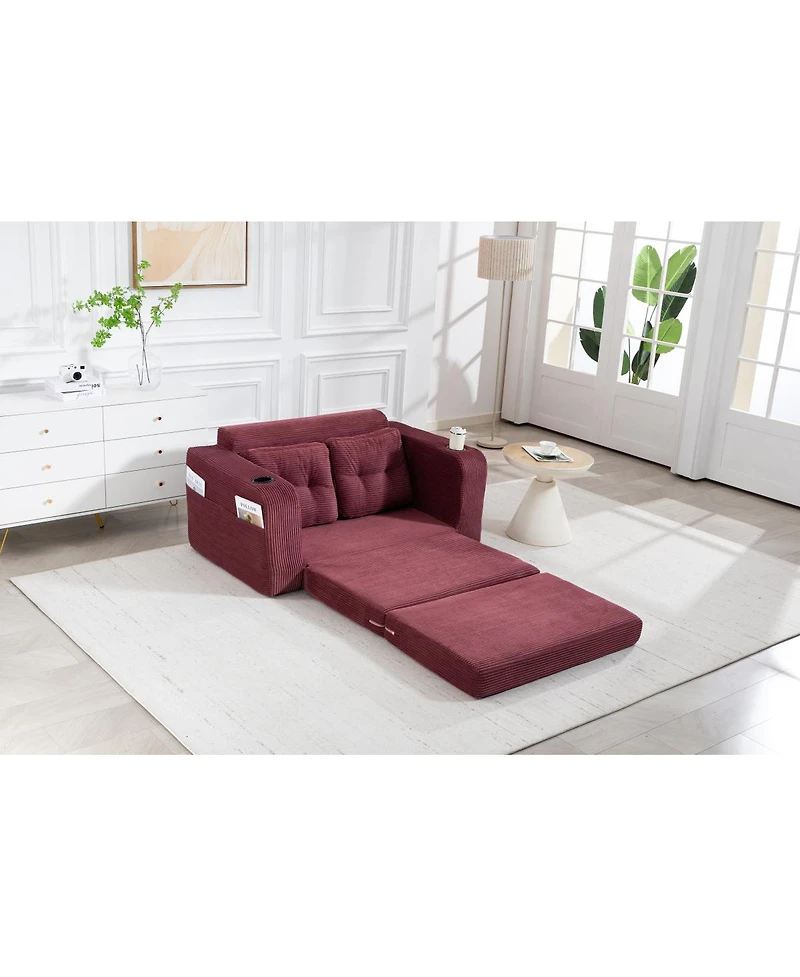 Streamdale Furniture 2-in-1 Convertible Sofa Bed with Pillows