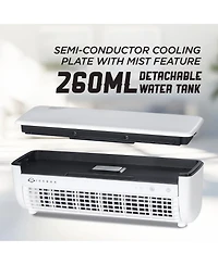 IceBox Cooling Mist Fan, Small Portable Fan with Evaporative Humidifier