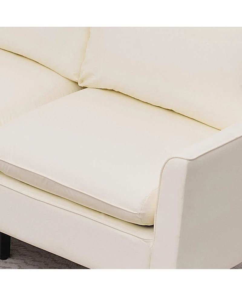 Streamdale Furniture Nordic Retro Leather Cat Paw Loveseat