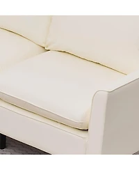 Streamdale Furniture Nordic Retro Leather Cat Paw Loveseat