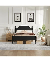 Streamdale Furniture Elegant Bedroom Centerpiece Bed with Padded Headboard Insert (No Mattress)